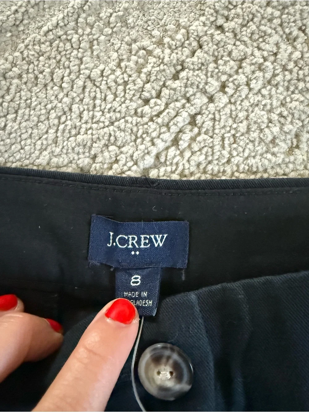 J. Crew Black Chino Shorts preppy longer modest cotton 8 new